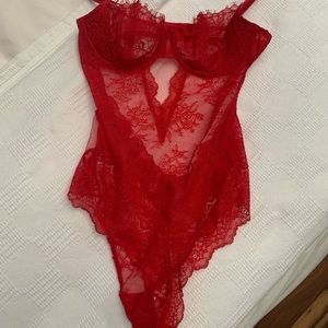 Red Victoria Secret Sexy bodysuit